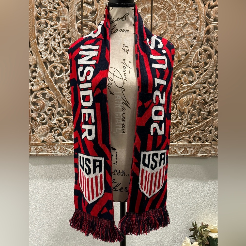 2021 US Soccer Insider USA Scarf- Measures 60”Lx7”W